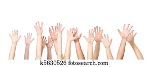 Group of Hands in the air