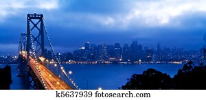 San Francisco and Bay Bridge San Francisco and Bay Bridge