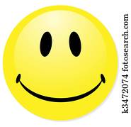 Vector smiley yellow emoticon. Perfect for icon, button, badge. Blend shadow. Vector smiley yellow emoticon. Perfect for icon, button, badge. Blend shadow.