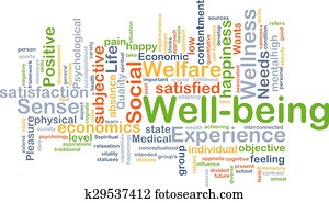 Well-being background concept