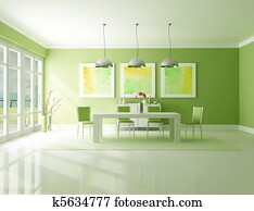 ירוק, חדר של סעודה