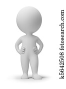 3d, 小, 人们, -, 信心