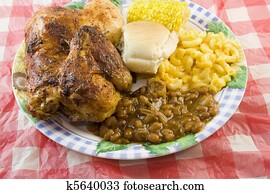 BBQ chicken plate BBQ chicken plate