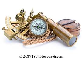 spyglass sextant sestante fotosearch