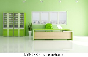 green modern office