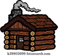 Clipart of Cabin cabin - Search Clip Art, Illustration Murals, Drawings ...