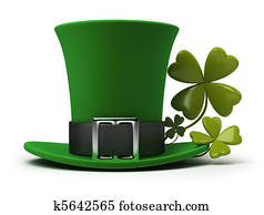 St Patricks hat and clover St Patricks hat and clover