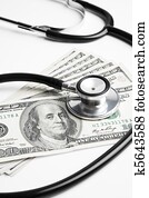 Stethoscope and money