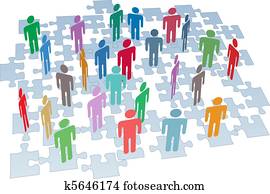 משאבי אנוש, קבץ, קשר, בלבל חתיכות, רשת