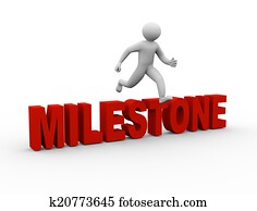 3d man jumping over milestone