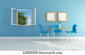 blue modern dining room blue modern dining room