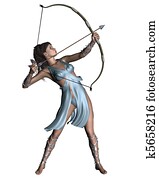 diana, (Artemis), a, huntress