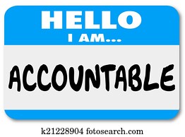 Hello I Am Accountable Name Tag Responsibility Scapegoat