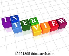 interview, in, farbe