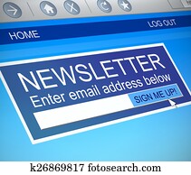 Newsletter concept. Newsletter concept.