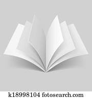Open blank book