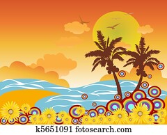 palm tree beach vacation 