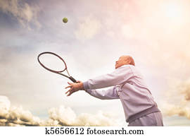 senior, tennis player