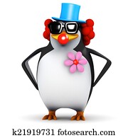 3d Penguin clown 3d Penguin clown