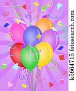 Balloons with Confetti for Birthday Party Balloons with Confetti for Birthday Party