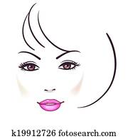 Beautiful woman face Beautiful woman face