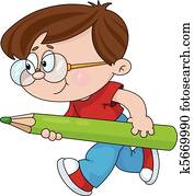 boy with a pencil boy with a pencil