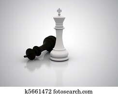 Chess king standing 