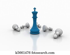 Chess king standing - game over Chess king standing - game over