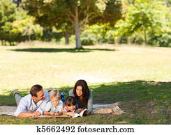 Family in the park together Family in the park together