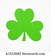Green paper shamrock.