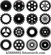 máquina, roda engrenagem, cogwheel