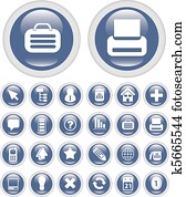 office circle buttons