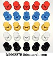 Pushpin Push Pins Colorful Pushpin Push Pins Colorful