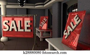 salg, på, det, handlende stock