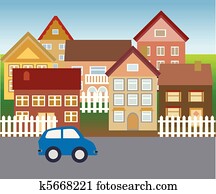 Suburban homes in quiet neighborhood Suburban homes in quiet neighborhood