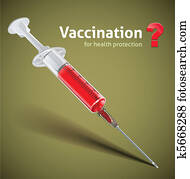syringe with vaccine syringe with vaccine