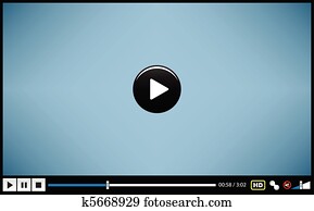 vídeo, filme, mídia, jogador