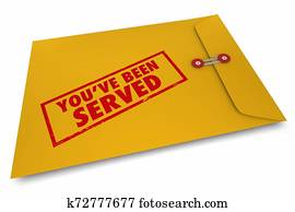 youve, היה, שרת, מסמך חוקי, חזר, הזמנה, מעטפה, 3d, דוגמה