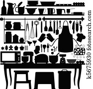 assando, massa, ferramenta cozinha