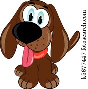 Cartoon puppy. Cartoon puppy.