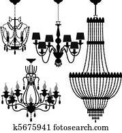 Chandelier Black Silhouette Chandelier Black Silhouette