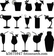 coquetel, bebida, suco fruta