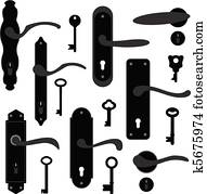 Door Handle Knob Latch Key Keyhole Door Handle Knob Latch Key Keyhole