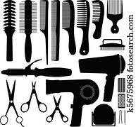 Hair Accessories Silhouette Vector Hair Accessories Silhouette Vector