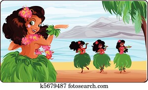 Hula dancer in Hawaii Hula dancer in Hawaii