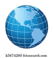 North and South America globe North and South America globe