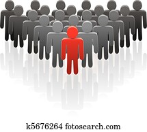 team, en, een, leider