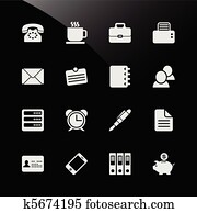 办公室工作, 工作场所, 商业, 图标