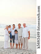 Beautiful family at the beach Beautiful family at the beach