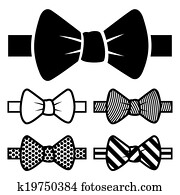 Bow Tie Icons Set